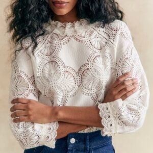 Sezane BIANCA BLOUSE Ecru size 40